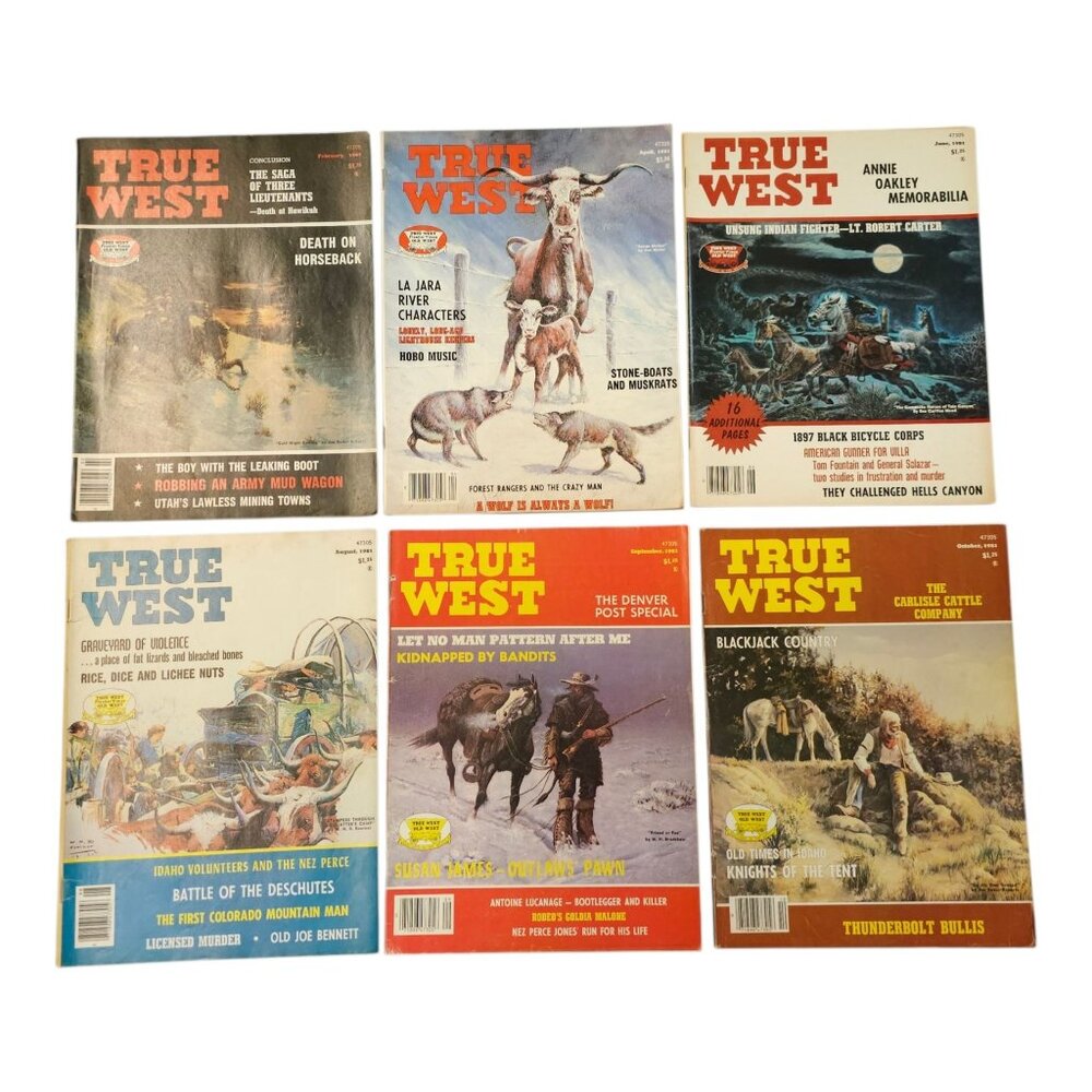 True West Magazine Lot Of 6 Feb April June Aug Sept Oct 1981 Editions Western